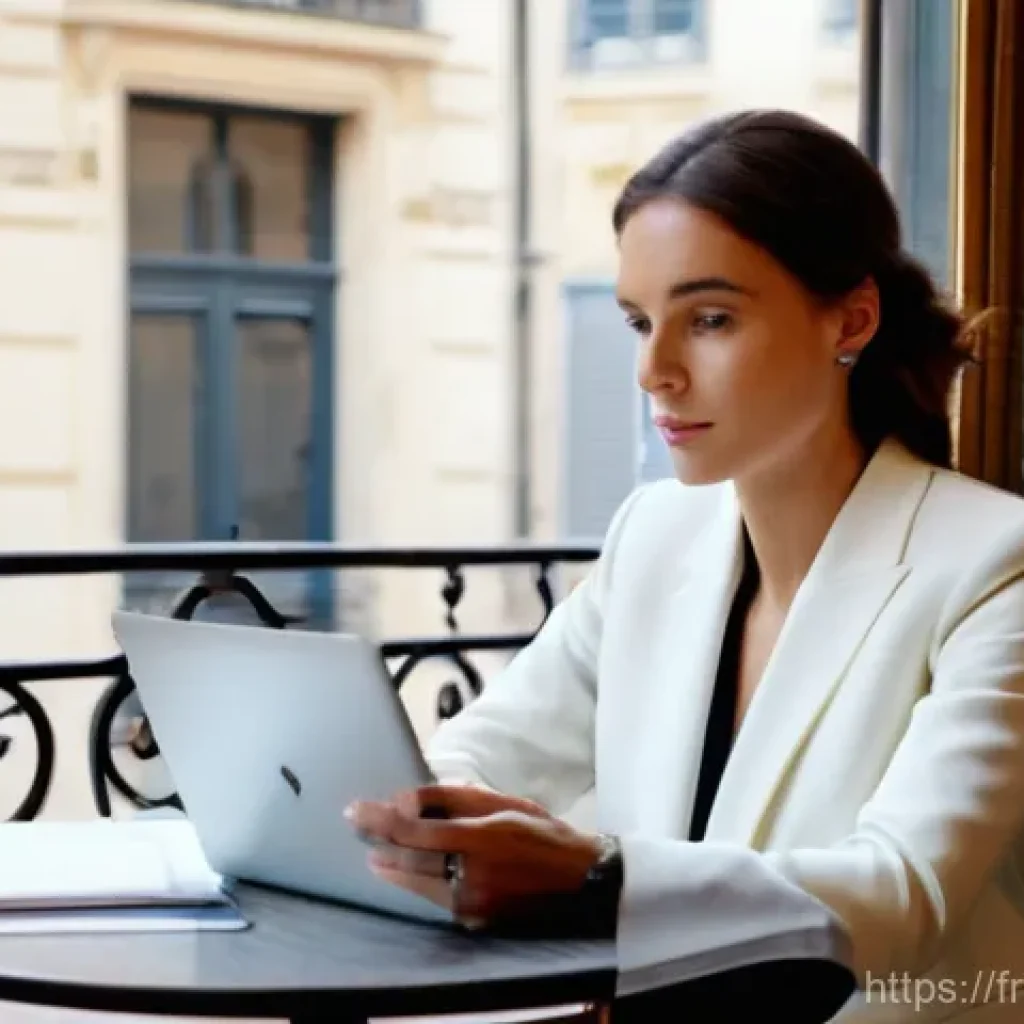 기업가치평가사 이직 준비 - **Prompt:** A sophisticated French professional, male or female, mid-career, wearing a tailored blaz...